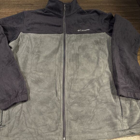 Columbia‎ Steens Mountain Fleece Full Zip Black Gray Men's 2XLT - Picture 1 of 5